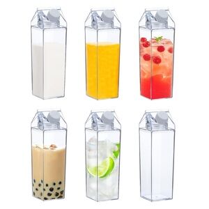 Set of 10 Clear Carton Water Bottles